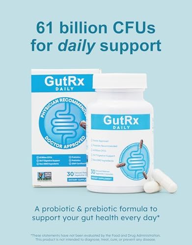 Overgrowth Probiotics for Women and Men with Saccharomyces Boulardii  Lactobacillus Reuteri & Bifidobacterium for Supporting Gut Health & Digestive Health  Gluten Free  30 Capsules