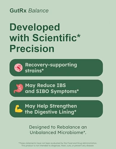 Overgrowth Probiotics for Women and Men with Saccharomyces Boulardii  Lactobacillus Reuteri & Bifidobacterium for Supporting Gut Health & Digestive Health  Gluten Free  30 Capsules