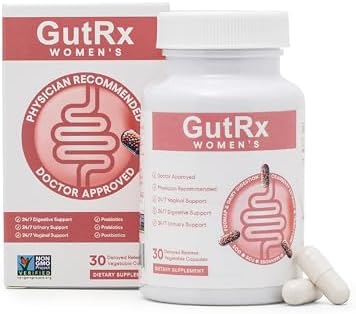 Overgrowth Probiotics for Women and Men with Saccharomyces Boulardii  Lactobacillus Reuteri & Bifidobacterium for Supporting Gut Health & Digestive Health  Gluten Free  30 Capsules