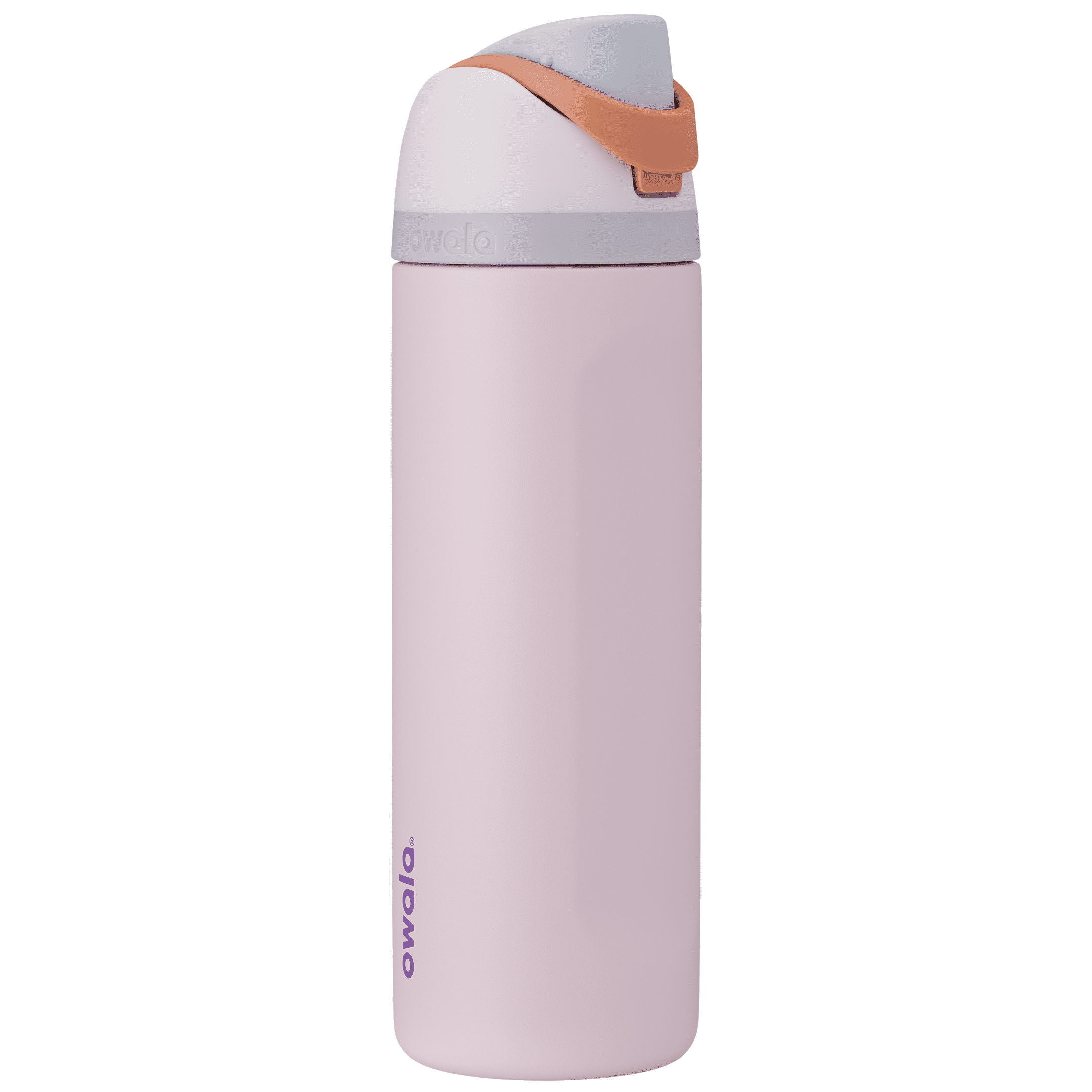 Owala FreeSip Insulated Stainless Steel Water Bottle with Straw and Carry Handle  24 Ounce  Sugar Spice Pink