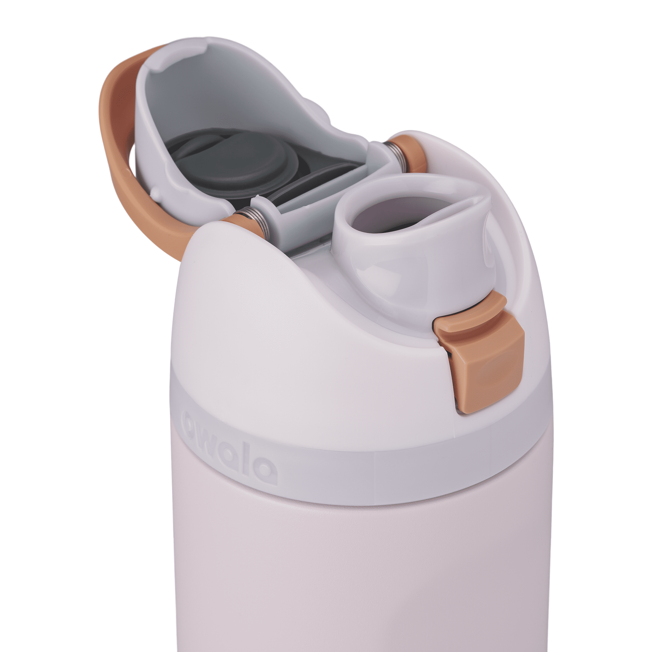 Owala FreeSip Insulated Stainless Steel Water Bottle with Straw and Carry Handle  24 Ounce  Sugar Spice Pink