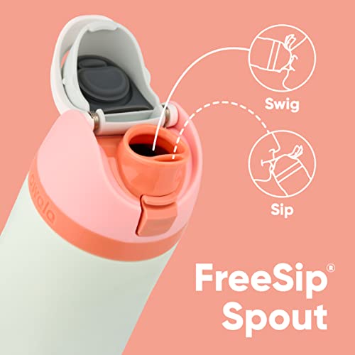 Owala - Botella de agua FreeSip de acero inoxidable con aislamiento, sin bisfenol A, incluye sorbete, para deportes y viajes, 24 oz, Candy Store