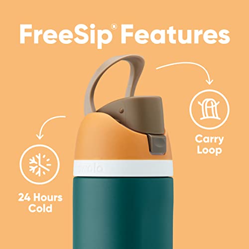 Owala - Botella de agua FreeSip de acero inoxidable con aislamiento, sin bisfenol A, incluye sorbete, para deportes y viajes, 24 oz, Candy Store