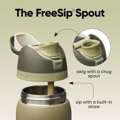 Owala FreeSip Insulated Stainless Steel Water Bottle with Straw for Sports  Travel  and School BPA Free Sports Water Bottle  32 oz  Beach House