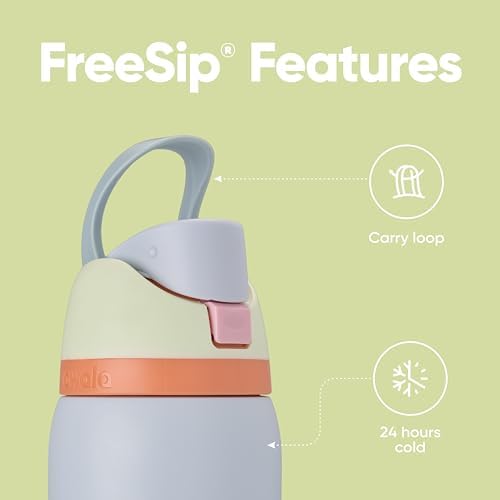 Owala FreeSip Insulated Stainless Steel Water Bottle with Straw for Sports  Travel  and School BPA Free Sports Water Bottle  32 oz  Beach House