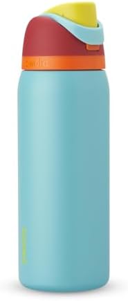 Owala FreeSip Insulated Stainless Steel Water Bottle with Straw for Sports and Travel  BPA Free Sports Water Bottle  32 oz  Pink  Angel Food Cake