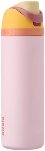 Owala FreeSip Insulated Stainless Steel Water Bottle with Straw for Sports and Travel  BPA Free Sports Water Bottle  32 oz  Pink  Angel Food Cake