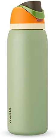 Owala FreeSip Insulated Stainless Steel Water Bottle with Straw for Sports and Travel  BPA Free Sports Water Bottle  32 oz  Pink  Angel Food Cake