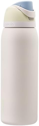 Owala FreeSip Insulated Stainless Steel Water Bottle with Straw for Sports and Travel  BPA Free Sports Water Bottle  32 oz  Pink  Angel Food Cake
