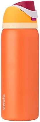 Owala FreeSip Insulated Stainless Steel Water Bottle with Straw for Sports and Travel  BPA Free Sports Water Bottle  32 oz  Pink  Angel Food Cake