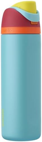 Owala FreeSip Insulated Stainless Steel Water Bottle with Straw for Sports and Travel  BPA Free Sports Water Bottle  32 oz  Pink  Angel Food Cake