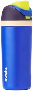 Owala FreeSip Insulated Stainless Steel Water Bottle with Straw for Sports and Travel  BPA Free Sports Water Bottle  32 oz  Pink  Angel Food Cake