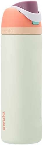 Owala FreeSip Insulated Stainless Steel Water Bottle with Straw for Sports and Travel  BPA Free Sports Water Bottle  32 oz  Pink  Angel Food Cake
