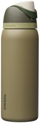 Owala FreeSip Insulated Stainless Steel Water Bottle with Straw for Sports and Travel  BPA Free Sports Water Bottle  32 oz  Pink  Angel Food Cake