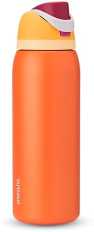 Owala FreeSip Insulated Stainless Steel Water Bottle with Straw for Sports and Travel  BPA Free Sports Water Bottle  32 oz  Pink  Angel Food Cake