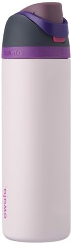 Owala FreeSip Insulated Stainless Steel Water Bottle with Straw for Sports and Travel  BPA Free Sports Water Bottle  32 oz  Pink  Angel Food Cake