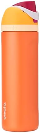 Owala FreeSip Insulated Stainless Steel Water Bottle with Straw for Sports and Travel  BPA Free Sports Water Bottle  32 oz  Pink  Angel Food Cake