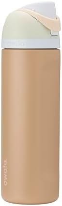Owala FreeSip Insulated Stainless Steel Water Bottle with Straw for Sports and Travel  BPA Free Sports Water Bottle  32 oz  Pink  Angel Food Cake