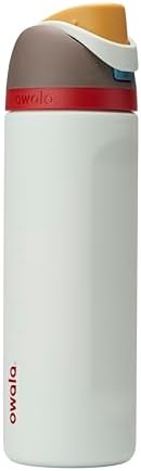 Owala FreeSip Insulated Stainless Steel Water Bottle with Straw for Sports and Travel  BPA Free Sports Water Bottle  32 oz  Pink  Angel Food Cake