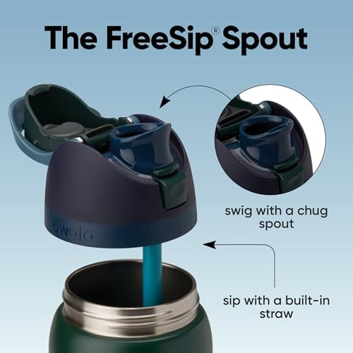 Owala FreeSip Insulated Stainless Steel Water Bottle with Straw  BPA Free Sports Water Bottle  Great for Travel  40 Oz  Denim