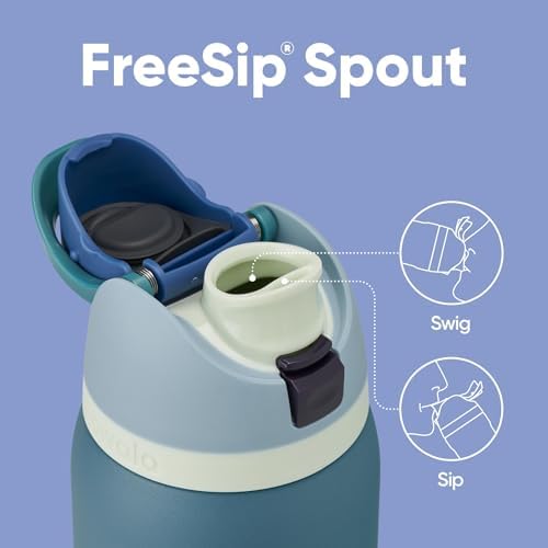 Owala FreeSip Insulated Stainless Steel Water Bottle with Straw  BPA Free Sports Water Bottle  Great for Travel  40 Oz  Denim