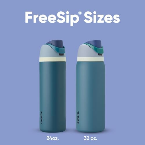 Owala FreeSip Insulated Stainless Steel Water Bottle with Straw  BPA Free Sports Water Bottle  Great for Travel  40 Oz  Denim