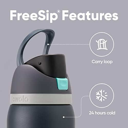 Owala FreeSip Insulated Stainless Steel Water Bottle with Straw  BPA Free Sports Water Bottle  Great for Travel  40 Oz  Denim