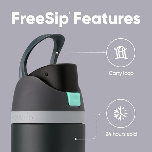 Owala FreeSip Insulated Stainless Steel Water Bottle with Straw  BPA Free Sports Water Bottle  Great for Travel  40 Oz  Denim