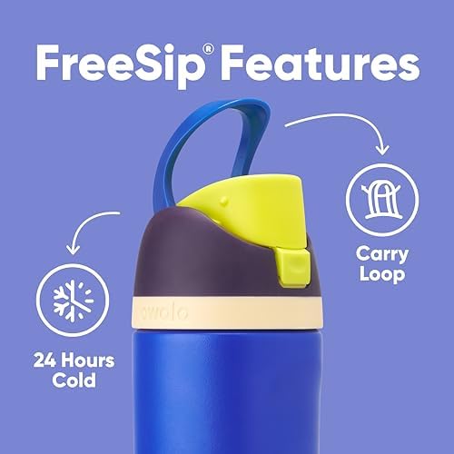 Owala FreeSip Insulated Stainless Steel Water Bottle with Straw  BPA Free Sports Water Bottle  Great for Travel  40 Oz  Denim