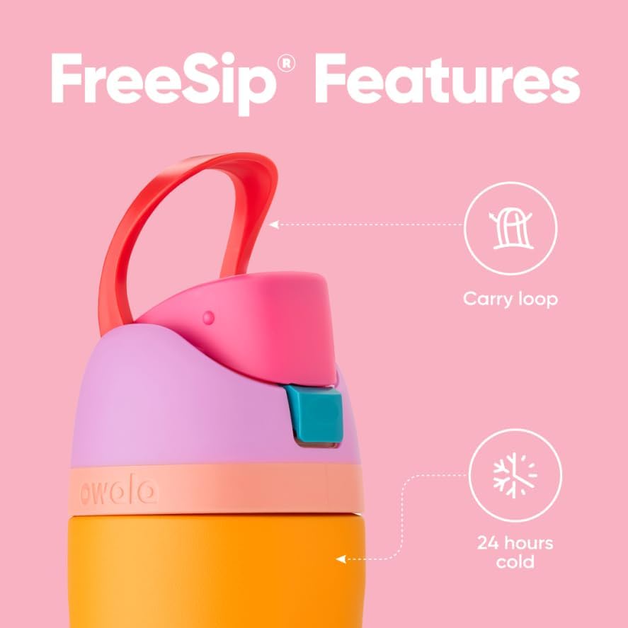 Owala FreeSip Insulated Stainless Steel Water Bottle with Straw  BPA Free Sports Water Bottle  Great for Travel  40 Oz  Denim