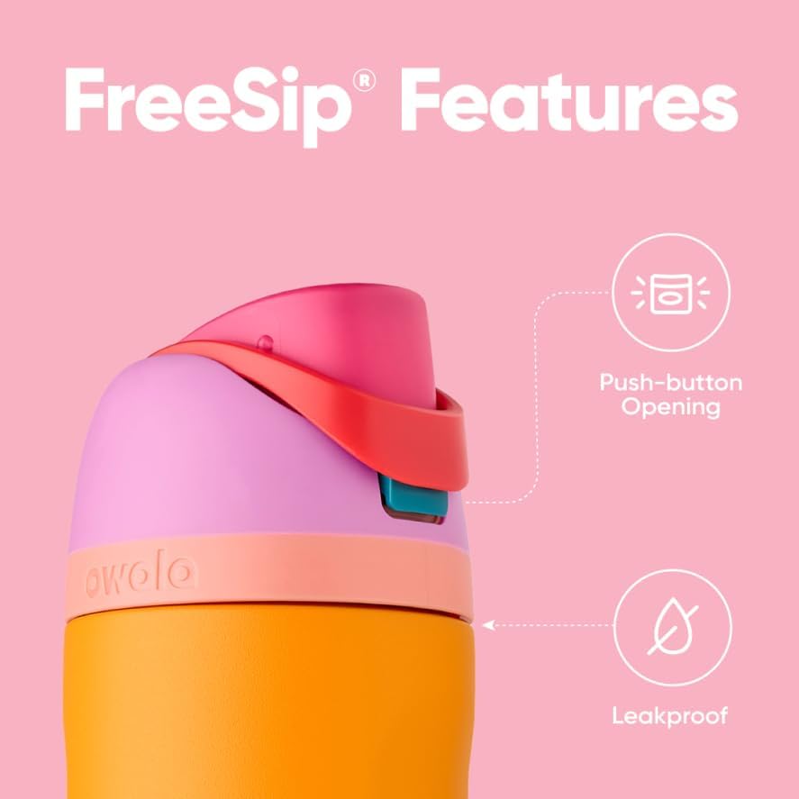Owala FreeSip Insulated Stainless Steel Water Bottle with Straw  BPA Free Sports Water Bottle  Great for Travel  40 Oz  Denim