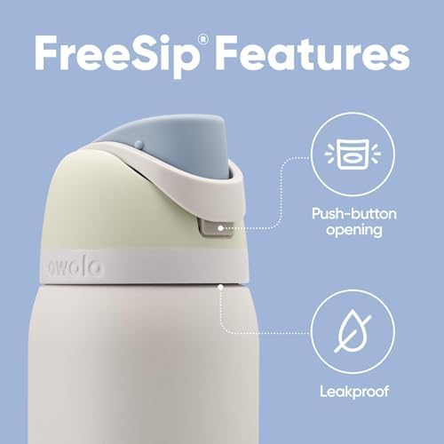 Owala FreeSip Insulated Stainless Steel Water Bottle with Straw  BPA Free Sports Water Bottle  Great for Travel  40 Oz  Denim