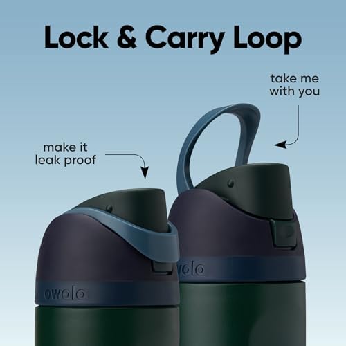 Owala FreeSip Insulated Stainless Steel Water Bottle with Straw  BPA Free Sports Water Bottle  Great for Travel  40 Oz  Denim