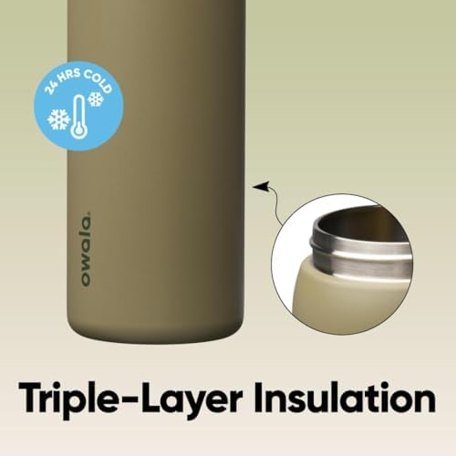 Owala FreeSip Insulated Stainless Steel Water Bottle with Straw  BPA Free Sports Water Bottle  Great for Travel  40 Oz  Denim