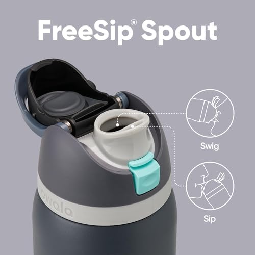 Owala FreeSip Insulated Stainless Steel Water Bottle with Straw  BPA Free Sports Water Bottle  Great for Travel  40 Oz  Denim