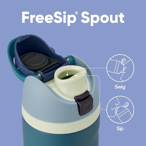 Owala FreeSip Insulated Stainless Steel Water Bottle with Straw  BPA Free Sports Water Bottle  Great for Travel  40 Oz  Denim