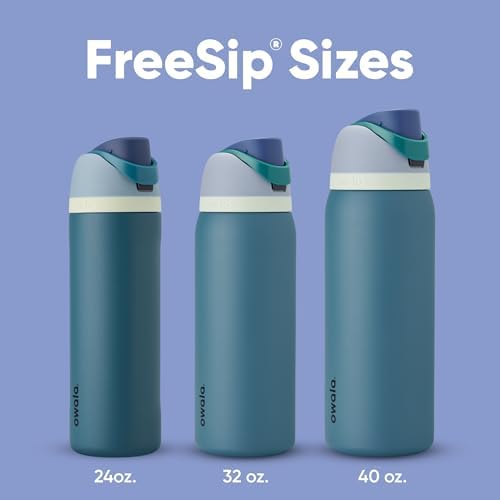 Owala FreeSip Insulated Stainless Steel Water Bottle with Straw  BPA Free Sports Water Bottle  Great for Travel  40 Oz  Denim