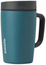 Owala SmoothSip Slider Stainless Steel Insulated Travel Mug with handle  100  Leak Proof  For Hot and Cold Drinks  Travel Friendly with Sliding Lock Lid  24 oz  BPA Free  Leak Proof  Pucker Up