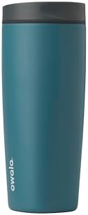 Owala SmoothSip Slider Stainless Steel Insulated Travel Mug with handle  100  Leak Proof  For Hot and Cold Drinks  Travel Friendly with Sliding Lock Lid  24 oz  BPA Free  Leak Proof  Pucker Up