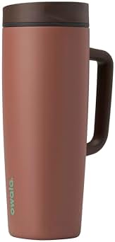 Owala SmoothSip Slider Stainless Steel Insulated Travel Mug with handle  100  Leak Proof  For Hot and Cold Drinks  Travel Friendly with Sliding Lock Lid  24 oz  BPA Free  Leak Proof  Pucker Up