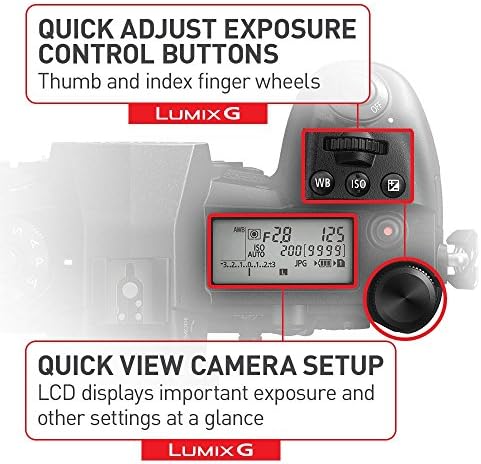 PANASONIC LUMIX G9 Mirrorless Camera Body  20 3 Megapixels Plus 80 Megapixel High Resolution Mode  5 Axis Dual I S2  DC G9KBODY  USA Black   Renewed 