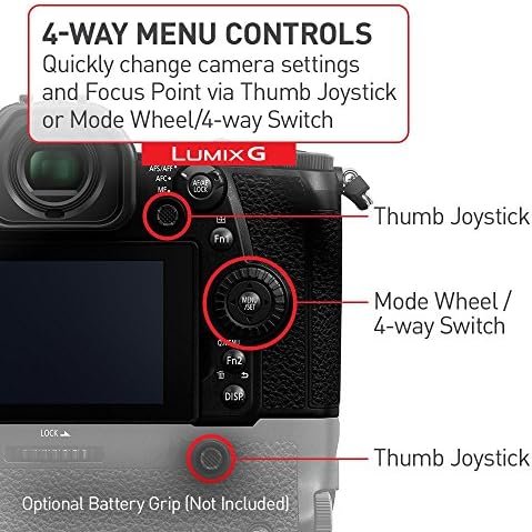 PANASONIC LUMIX G9 Mirrorless Camera Body  20 3 Megapixels Plus 80 Megapixel High Resolution Mode  5 Axis Dual I S2  DC G9KBODY  USA Black   Renewed 