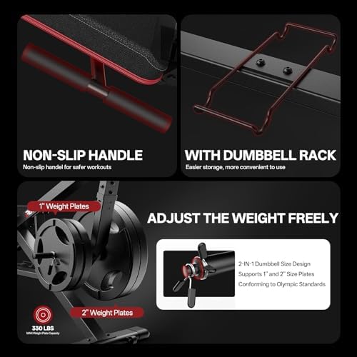 PASYOU Leg Press Machine for Home Gym   Adjustable Foot Plate Weight Bench with Leg Extension  Compact Footprint Workout Bench for Glutes  Quads & Hamstrings  Compatible with 1 and 2 Weight Plates