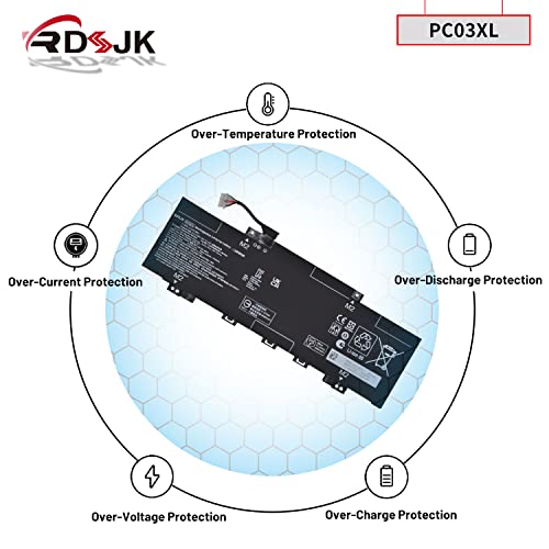 PC03XL Laptop Battery for HP Pavilion X360 14 14 DW 14 DY 14 DH 14 BA 14 CD 15 ER 14 DW0021NA 14 DY0003NS 14 DH0006TX 15 ER0125OD 15 ER0024NF HSTNN OB1W M24421 271 M24421 AC1 M24648 005 11 55V 43 3Wh