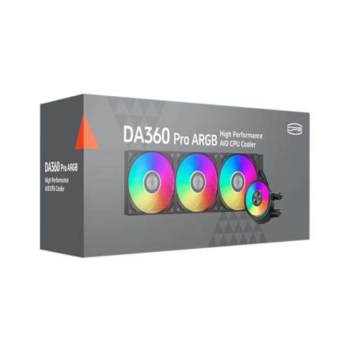 PCCOOLER ARGB CPU Cooler  360mm AIO Water Cooling with 120mm Silent ARGB Fans  Infinite Halo Lighting  Compatible with Intel LGA 115X/1200/1700/20XX & AMD AM4/AM5 CPS DA360 Pro 