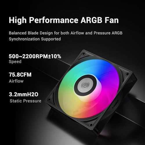 PCCOOLER ARGB CPU Cooler  360mm AIO Water Cooling with 120mm Silent ARGB Fans  Infinite Halo Lighting  Compatible with Intel LGA 115X/1200/1700/20XX & AMD AM4/AM5 CPS DA360 Pro 