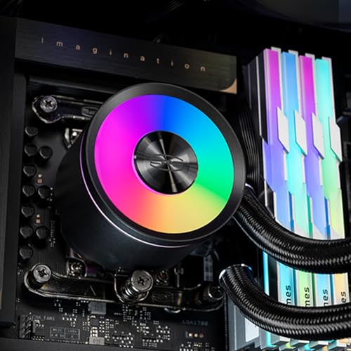 PCCOOLER ARGB CPU Cooler  360mm AIO Water Cooling with 120mm Silent ARGB Fans  Infinite Halo Lighting  Compatible with Intel LGA 115X/1200/1700/20XX & AMD AM4/AM5 CPS DA360 Pro 