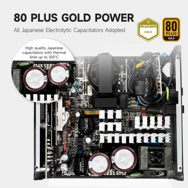 PCCOOLER CPS YS1200 Power Supply  1200W 80 Plus Gold Certified Fully Modular PCIe 5 1 & ATX 3 1 Gaming PSU  Wide Compatibility  135mm FDB Fan  Full Japan Electrolytic Capacitors   12 Year Warranty