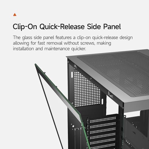 PCCOOLER PC Case ATX Mid Tower  Tempered Glass & Mesh Front  High Airflow  E ATX/ATX/Micro ATX/ITX Support  360mm Radiator Support  Tool Free Design   Black  C3T700 No Fans Included