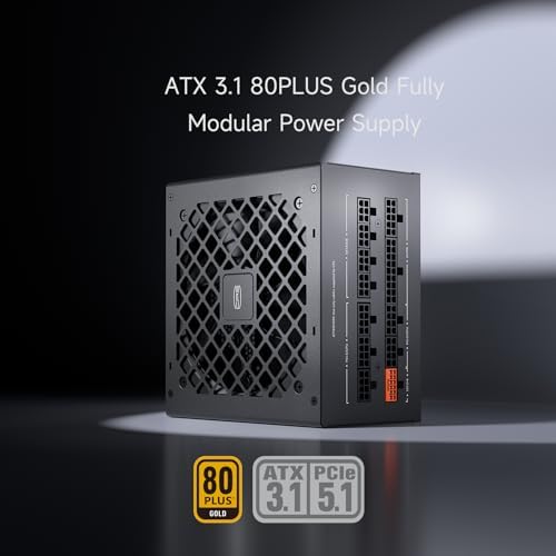 PCCOOLER PSU Fully Modular Power Supply  850W ATX 3 1  80 Plus Gold Certified  PCIe 5 1 12V 2 6  Japanese Capacitors  Ultra Flexible Cables  5 Year Warranty KN850 